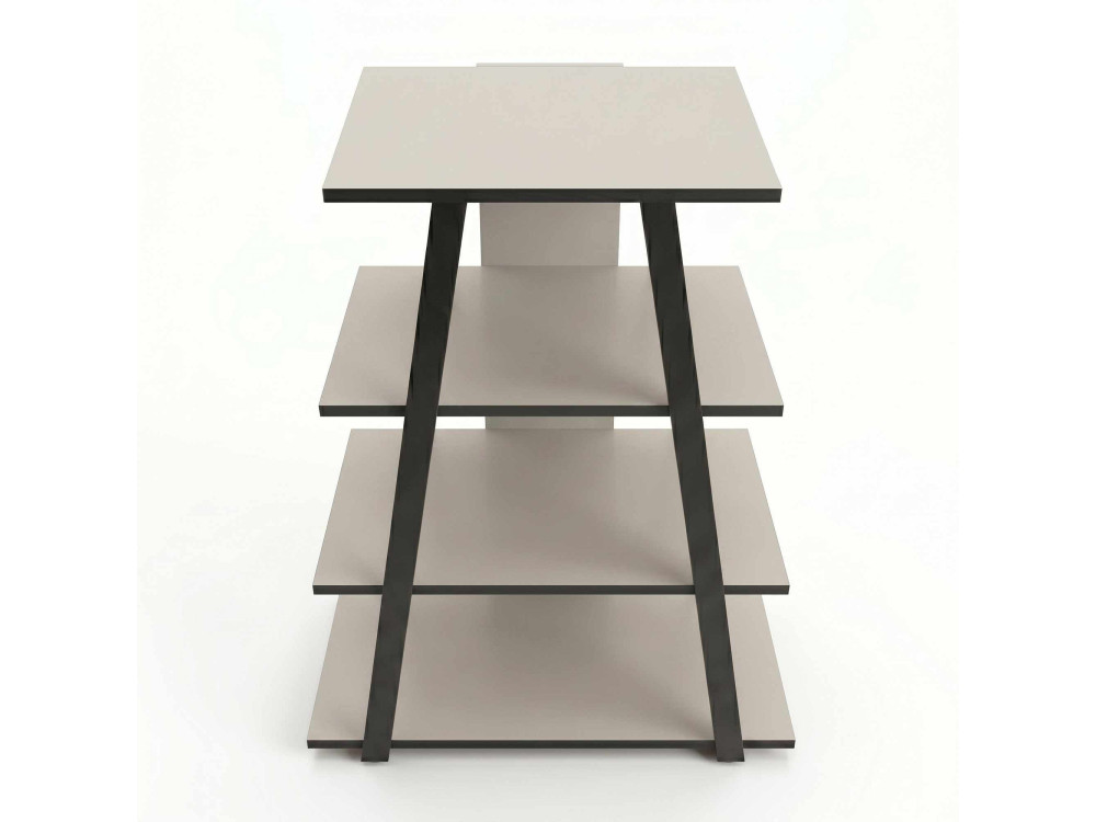 Drewniana szafka pod telewizor „LYNO” – 70 x 41 x 80 cm – szara