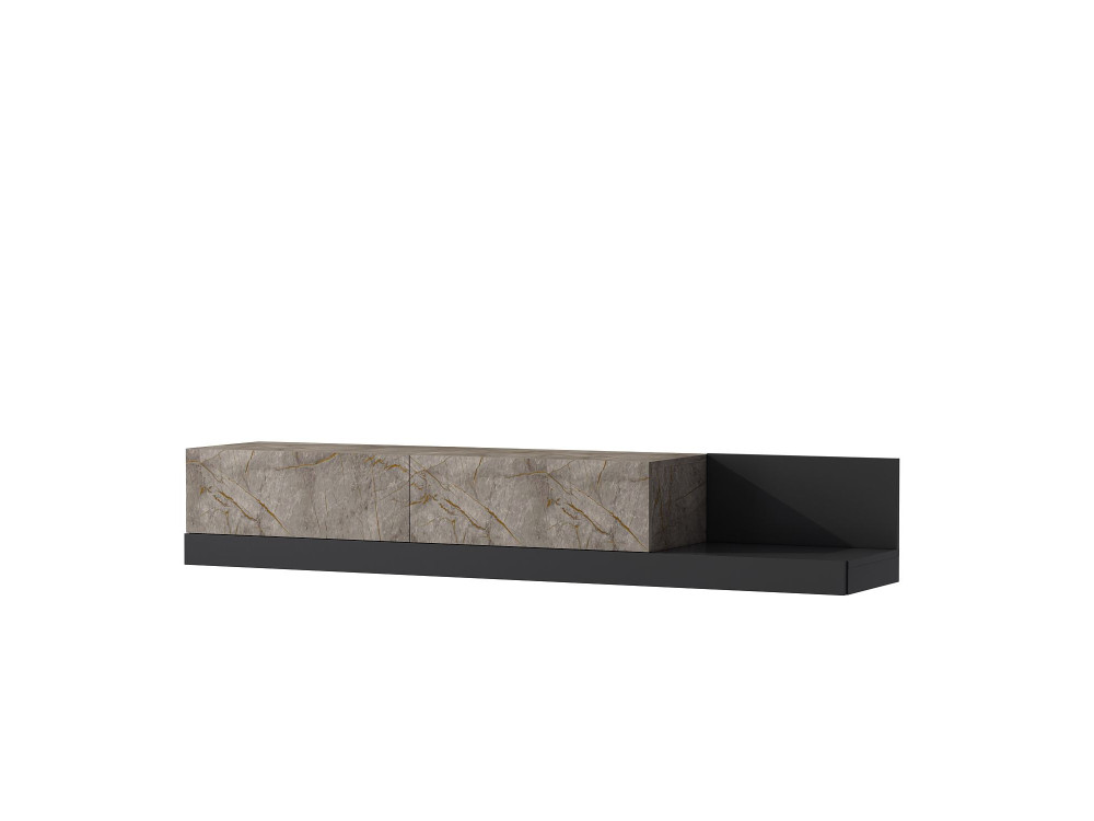 Drewniana szafka pod telewizor „Major” – 180 x 37 x 30 cm – antracyt