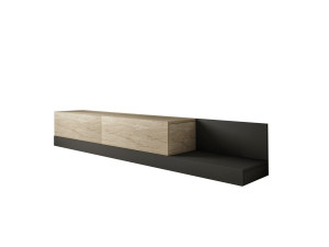 Drewniana szafka pod telewizor „Major” – 180 x 37 x 30 cm – beżowa