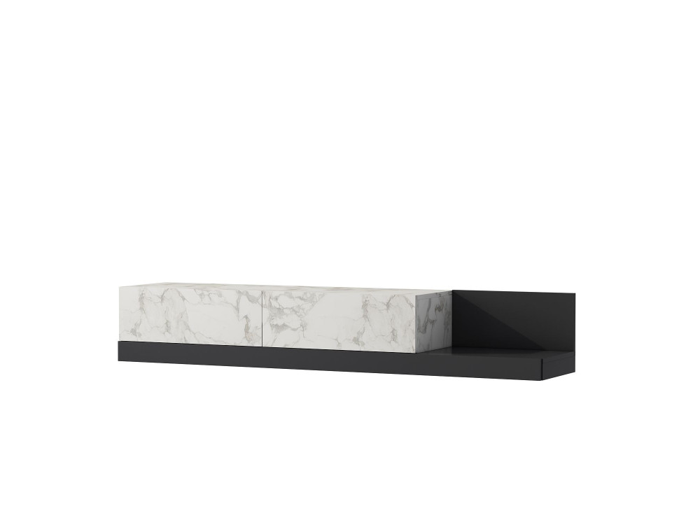 Drewniana szafka pod telewizor „Major” – 180 x 37 x 30 cm – szara