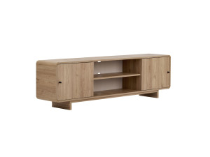 Drewniana szafka pod telewizor „Mirel” – 180 x 34 x 52 cm – dąb
