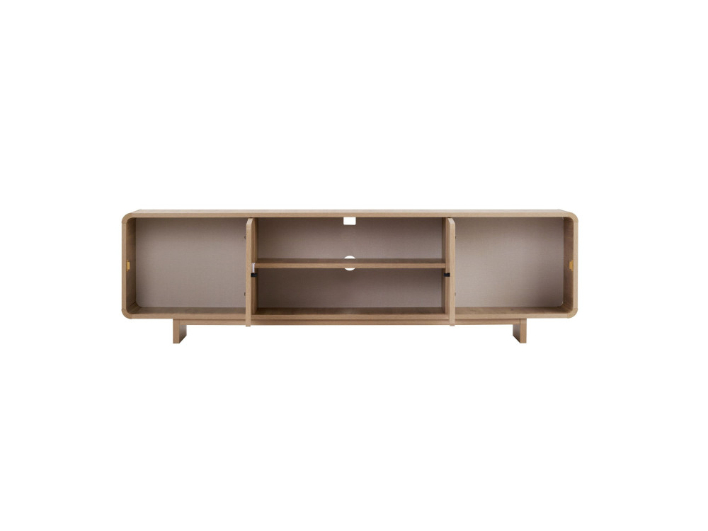 Drewniana szafka pod telewizor „Mirel” – 180 x 34 x 52 cm – dąb