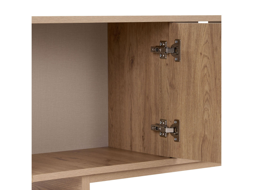 Drewniana szafka pod telewizor „Mirel” – 180 x 34 x 52 cm – dąb