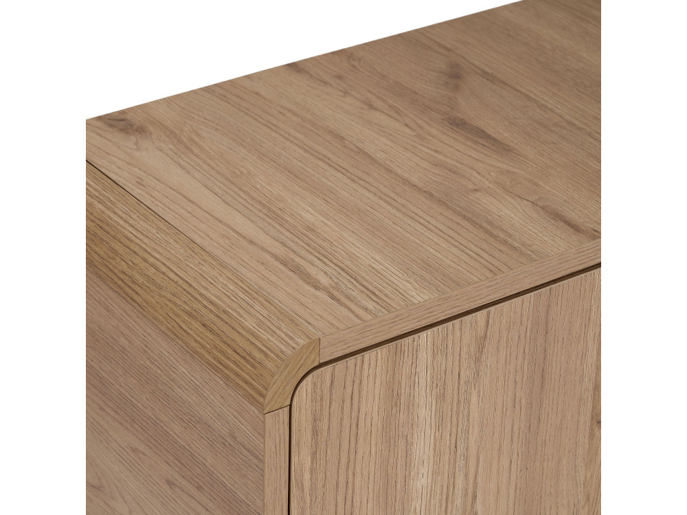 Drewniana szafka pod telewizor „Mirel” – 180 x 34 x 52 cm – dąb