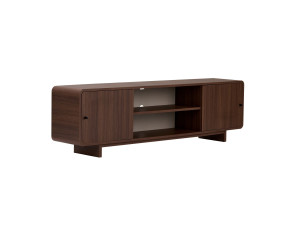 Drewniana szafka pod telewizor „Mirel” – 180 x 34 x 52 cm – brązowa