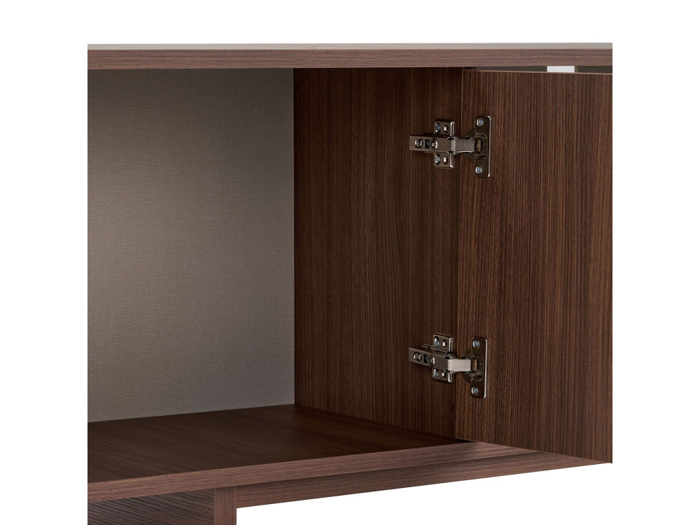 Drewniana szafka pod telewizor „Mirel” – 180 x 34 x 52 cm – brązowa
