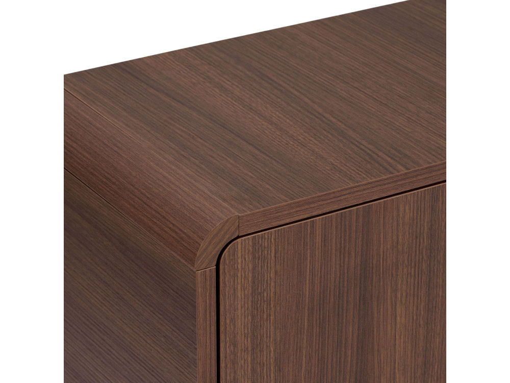 Drewniana szafka pod telewizor „Mirel” – 180 x 34 x 52 cm – brązowa
