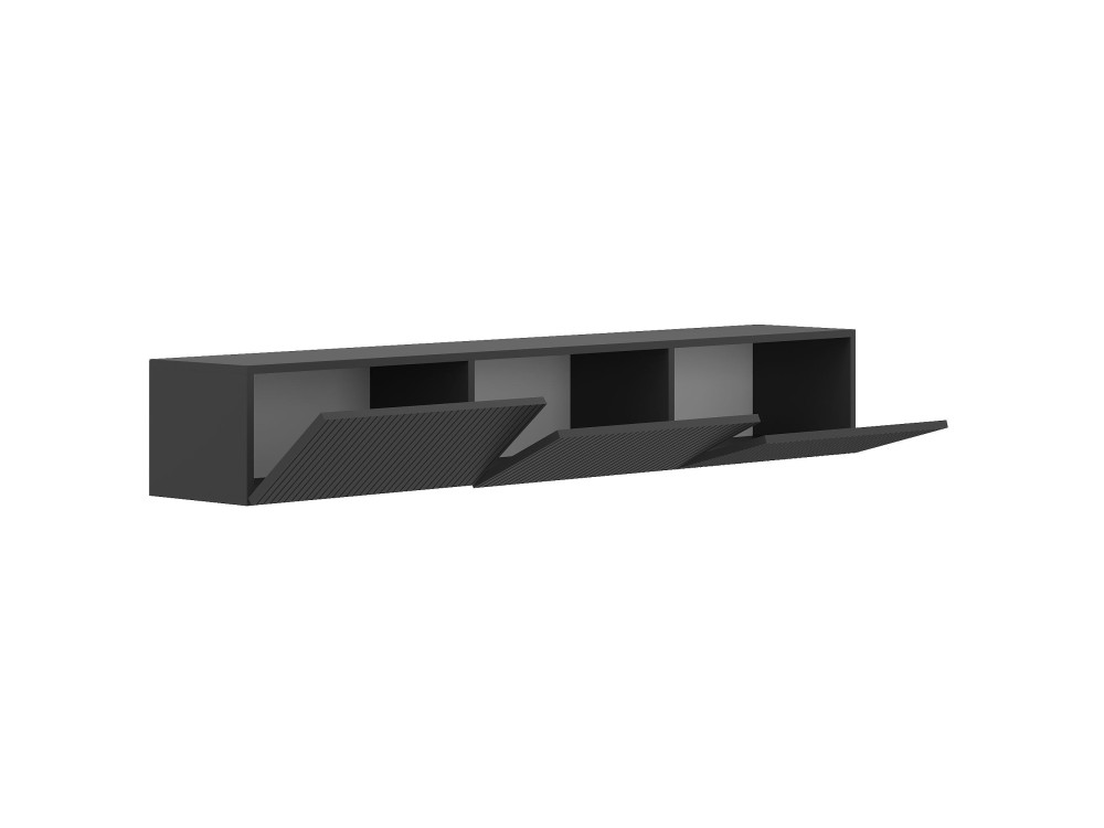 Drewniana szafka pod telewizor „Ada” – 180 x 31 x 29 cm – antracyt