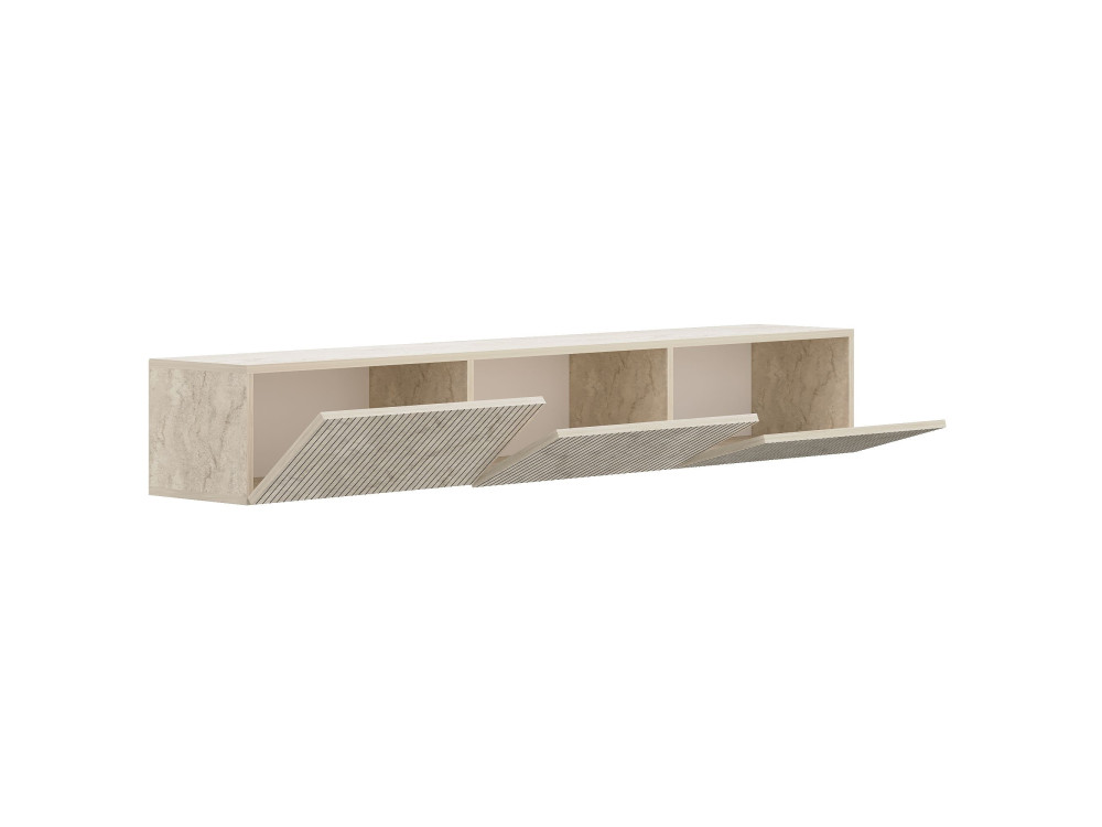 Drewniana szafka pod telewizor „Ada” – 180 x 31 x 29 cm – trawertyn