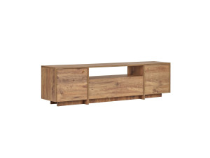 Drewniana szafka pod telewizor „Alvar” – 180 x 35 x 46 cm – sosna atlantycka