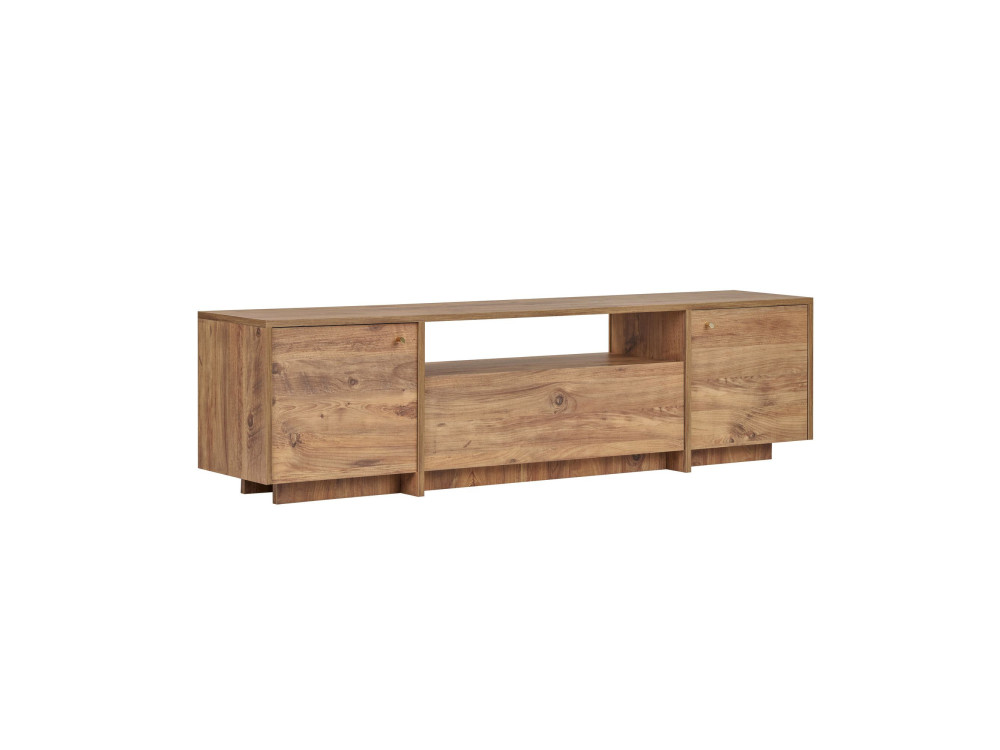 Drewniana szafka pod telewizor „Alvar” – 180 x 35 x 46 cm – sosna atlantycka