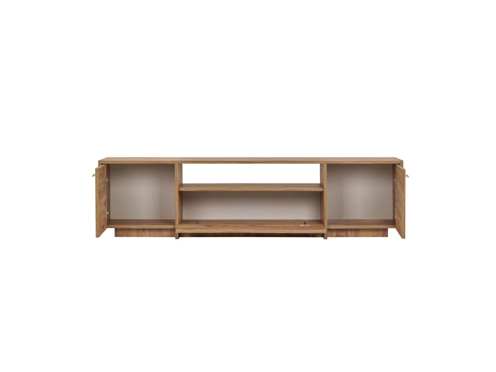 Drewniana szafka pod telewizor „Alvar” – 180 x 35 x 46 cm – sosna atlantycka