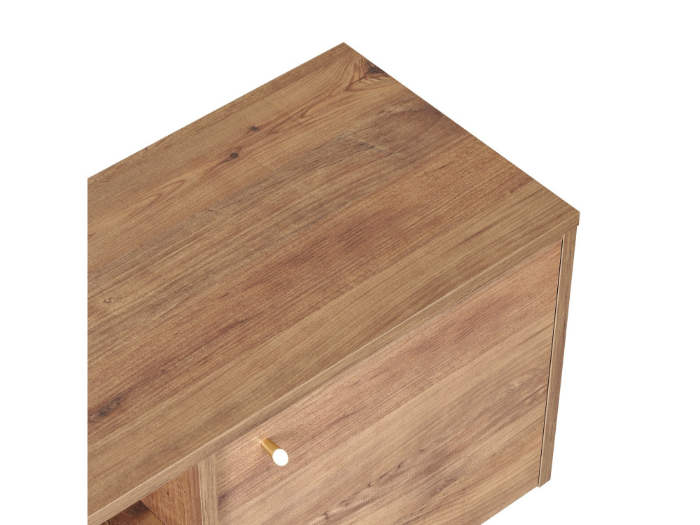 Drewniana szafka pod telewizor „Alvar” – 180 x 35 x 46 cm – sosna atlantycka