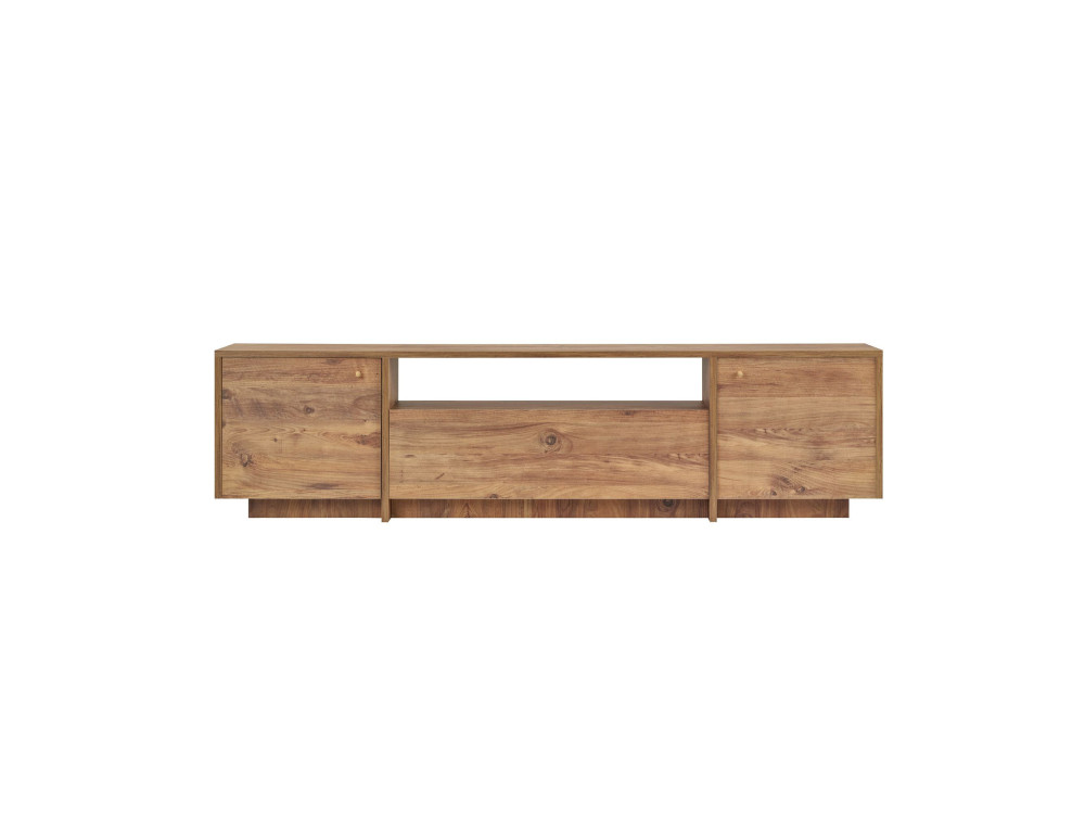 Drewniana szafka pod telewizor „Alvar” – 180 x 35 x 46 cm – sosna atlantycka