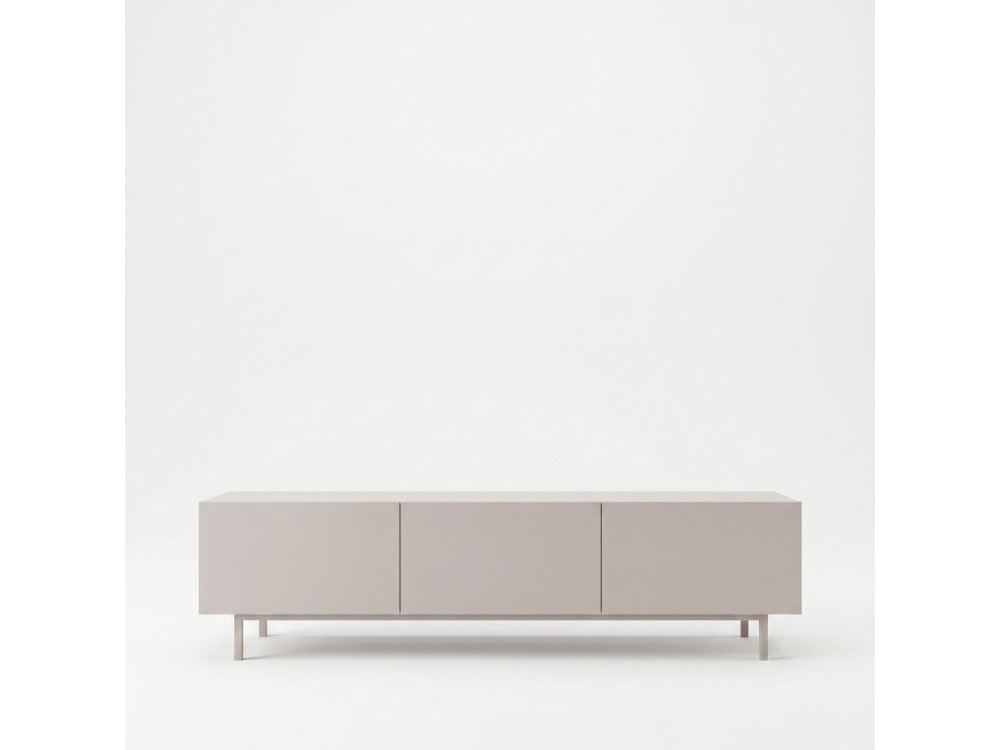 Drewniana szafka pod telewizor „Coast” – 180 x 37 x 47 cm – beżowa