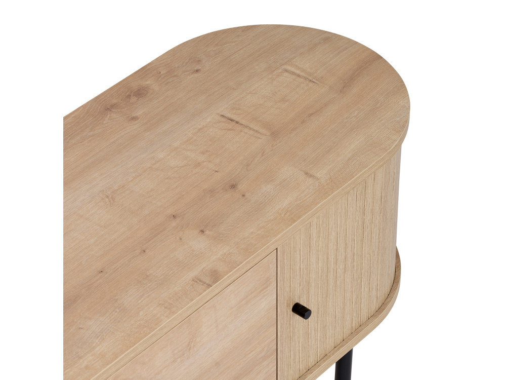 Drewniana szafka pod telewizor „Gentle” – 180 x 40 x 47 cm – beżowa