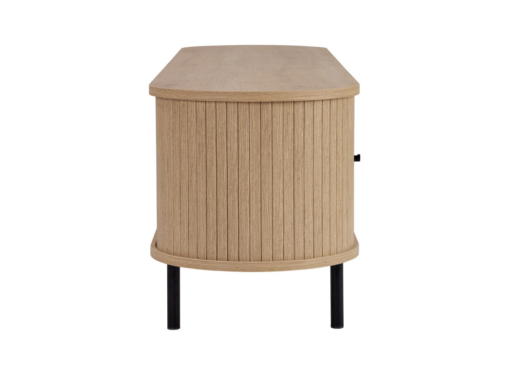 Drewniana szafka pod telewizor „Gentle” – 180 x 40 x 47 cm – beżowa