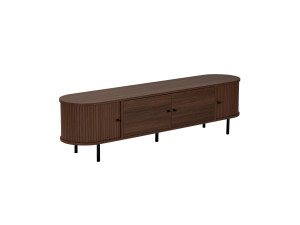 Drewniana szafka pod telewizor „Gentle” – 180 x 40 x 47 cm – brązowa