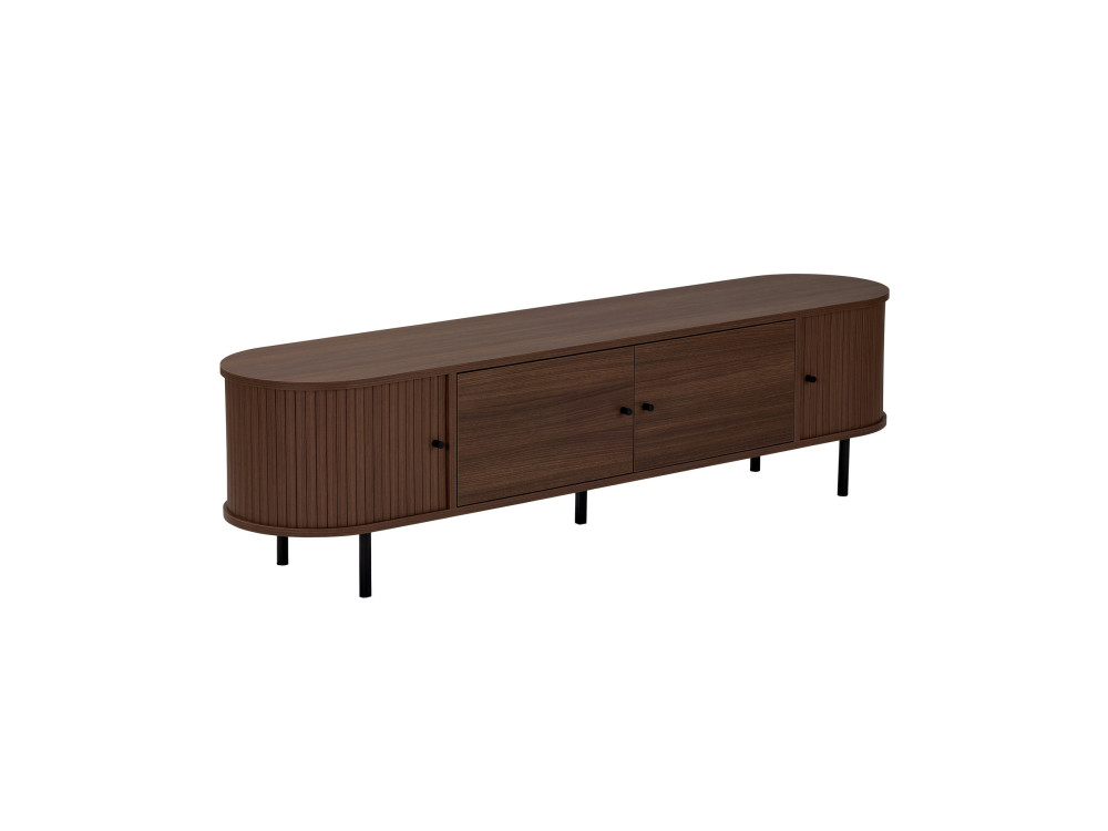 Drewniana szafka pod telewizor „Gentle” – 180 x 40 x 47 cm – brązowa