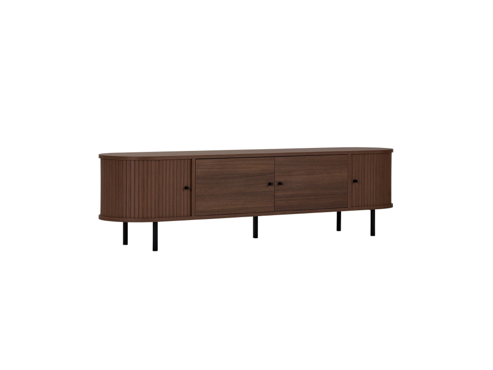 Drewniana szafka pod telewizor „Gentle” – 180 x 40 x 47 cm – brązowa