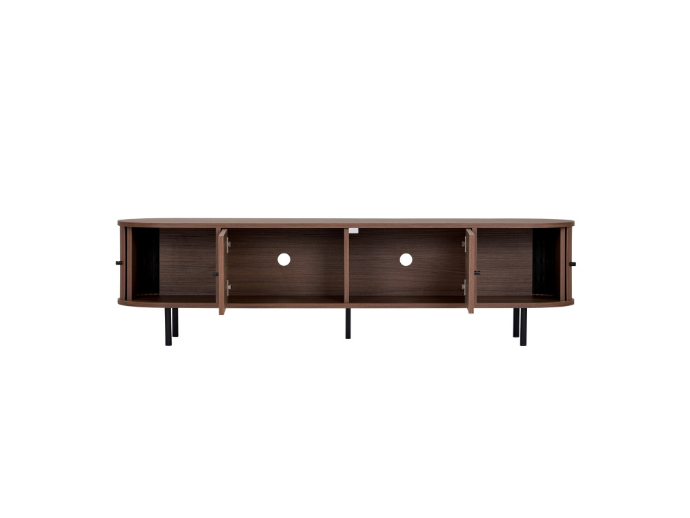 Drewniana szafka pod telewizor „Gentle” – 180 x 40 x 47 cm – brązowa