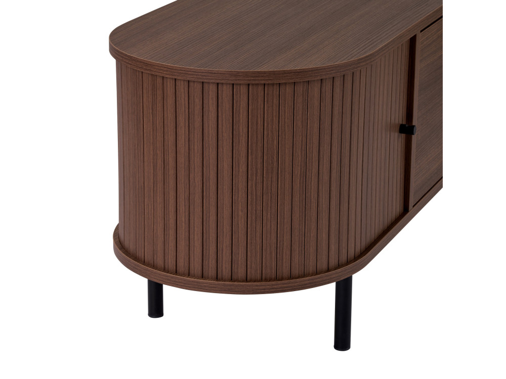 Drewniana szafka pod telewizor „Gentle” – 180 x 40 x 47 cm – brązowa