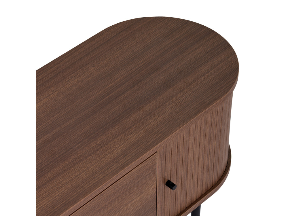 Drewniana szafka pod telewizor „Gentle” – 180 x 40 x 47 cm – brązowa