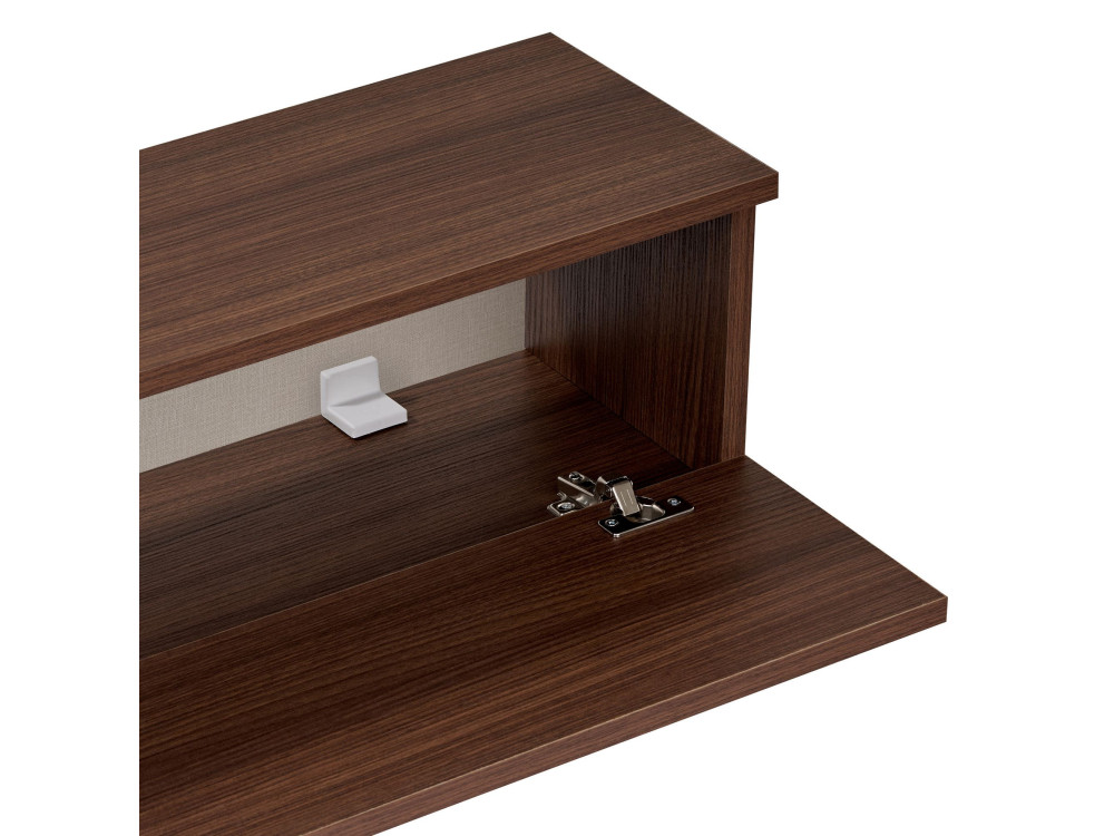 Drewniana szafka pod telewizor „Ligne 140” – 140 x 25 x 25 cm – orzech