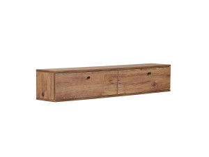 Drewniana szafka pod telewizor „Ligne 140” – 140 x 25 x 25 cm – brązowa