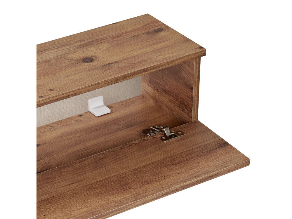 Drewniana szafka pod telewizor „Ligne 140” – 140 x 25 x 25 cm – brązowa