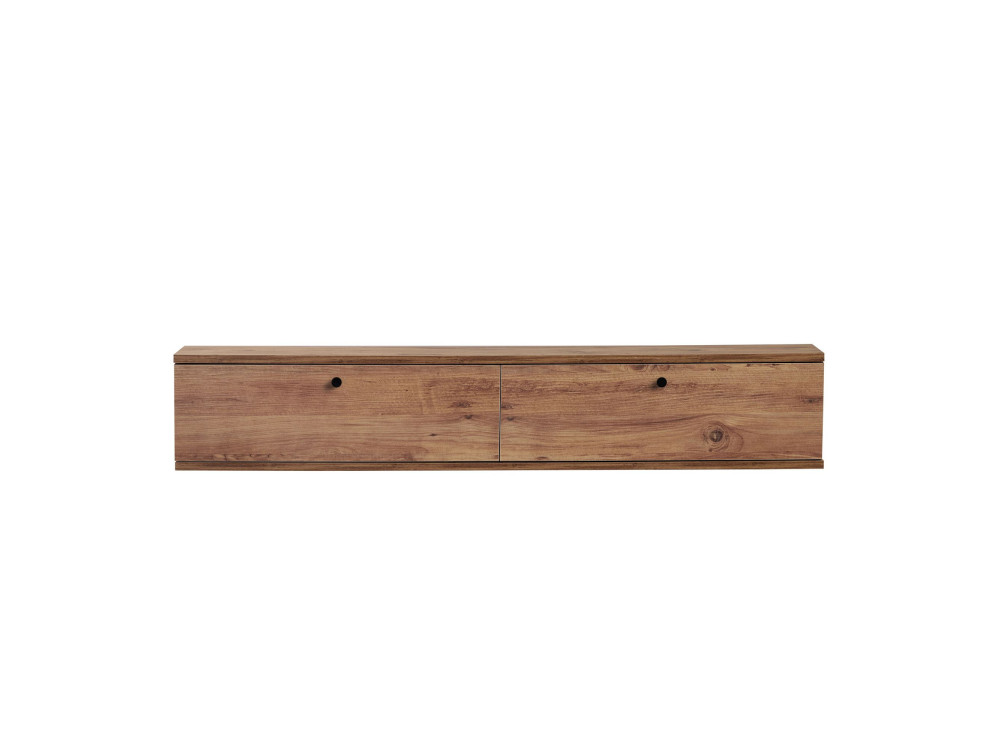 Drewniana szafka pod telewizor „Ligne 140” – 140 x 25 x 25 cm – brązowa