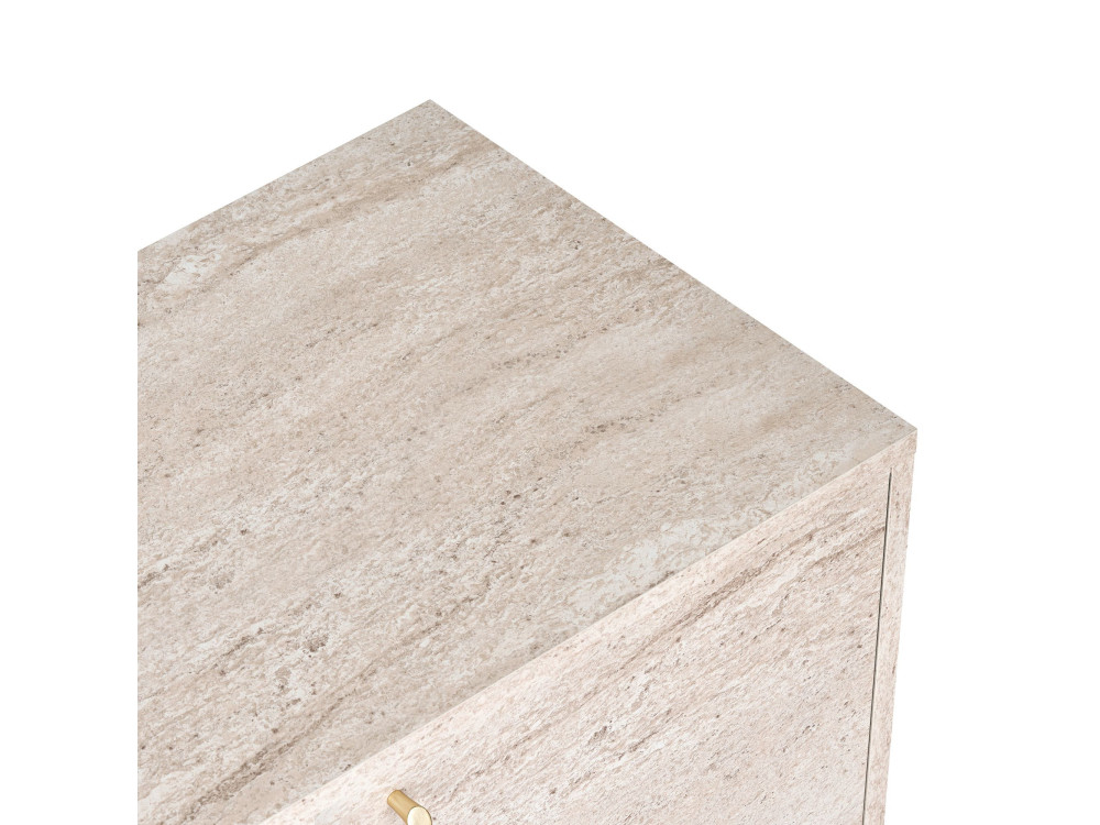 Drewniana konsola „Varen” – 180 x 45 x 82 cm – trawertyn