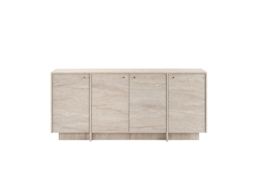 Drewniana konsola „Varen” – 180 x 45 x 82 cm – trawertyn
