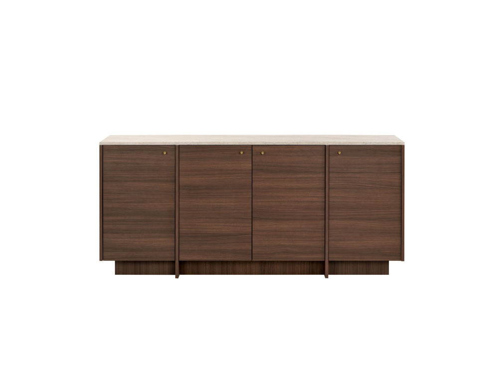 Drewniana konsola „Varen” – 180 x 45 x 82 cm – brązowa