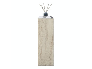 Drewniany stolik pomocniczy „AD108” – 20 x 18 x 60 cm – trawertyn