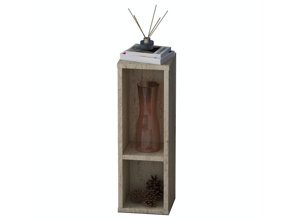 Drewniany stolik pomocniczy „AD108” – 20 x 18 x 60 cm – trawertyn