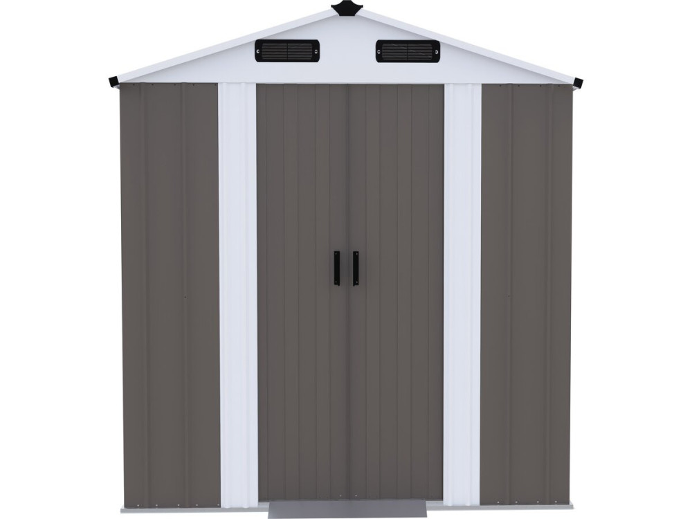Metalowa szopa ogrodowa „Dallas II” – 2,17 m² – kolor taupe