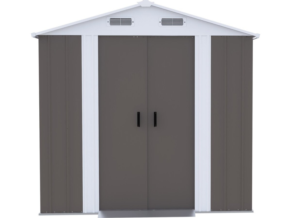 Metalowa altana ogrodowa „Dallas” – 4,12 m² – kolor taupe