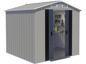 Metalowa szopa ogrodowa „Nebraska” – 4,12 m² – szara