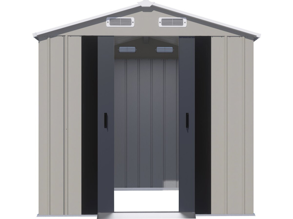 Metalowa szopa ogrodowa „Nebraska” – 4,12 m² – szara