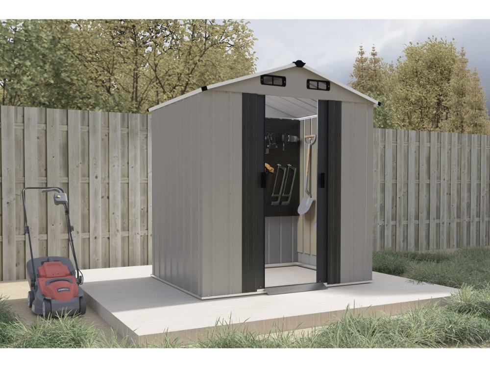 Metalowa szopa ogrodowa „Nebraska” – 2,17 m² – szara