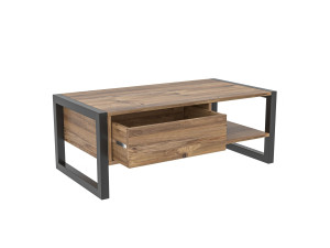 Drewniany stolik kawowy „Haldizen” – 105 x 55 x 40 cm – brązowy