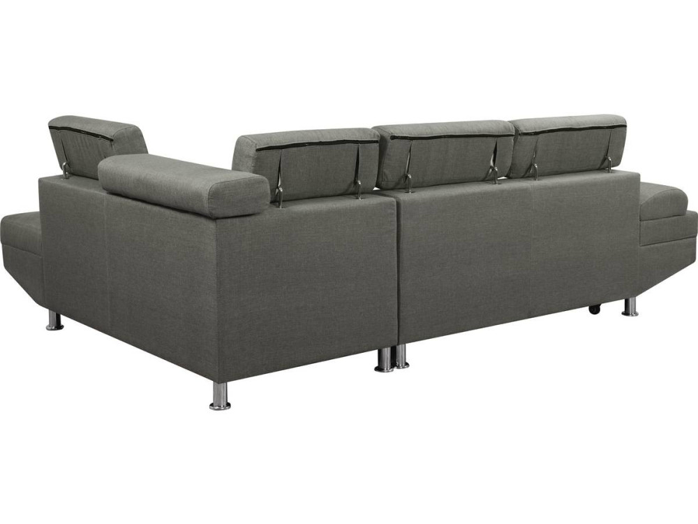 Sofa narożna "Sophia luxe" - 265 x 190.5 x 80/91 cm - Szara - Prawostronna