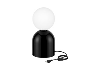Metalowa lampa stołowa „Pupa” – 14 x 14 x 25 cm – czarna