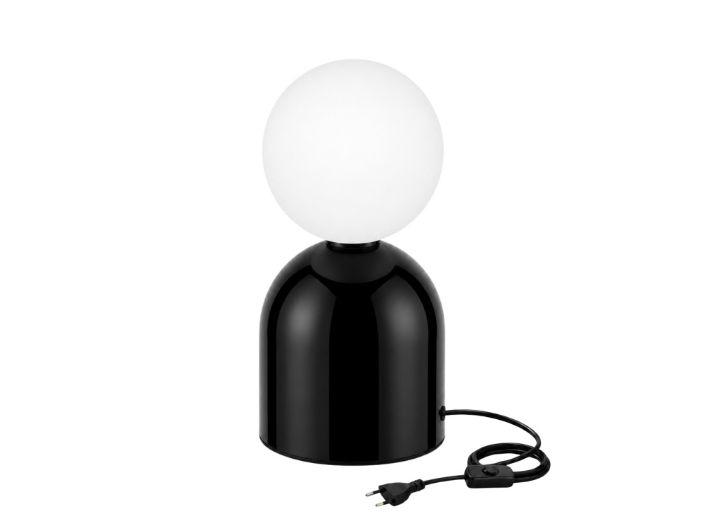 Metalowa lampa stołowa „Pupa” – 14 x 14 x 25 cm – czarna