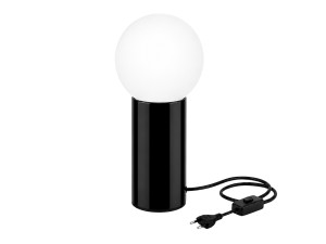 Metalowa lampa stołowa „Polo” – 15 x 15 x 35 cm – czarna