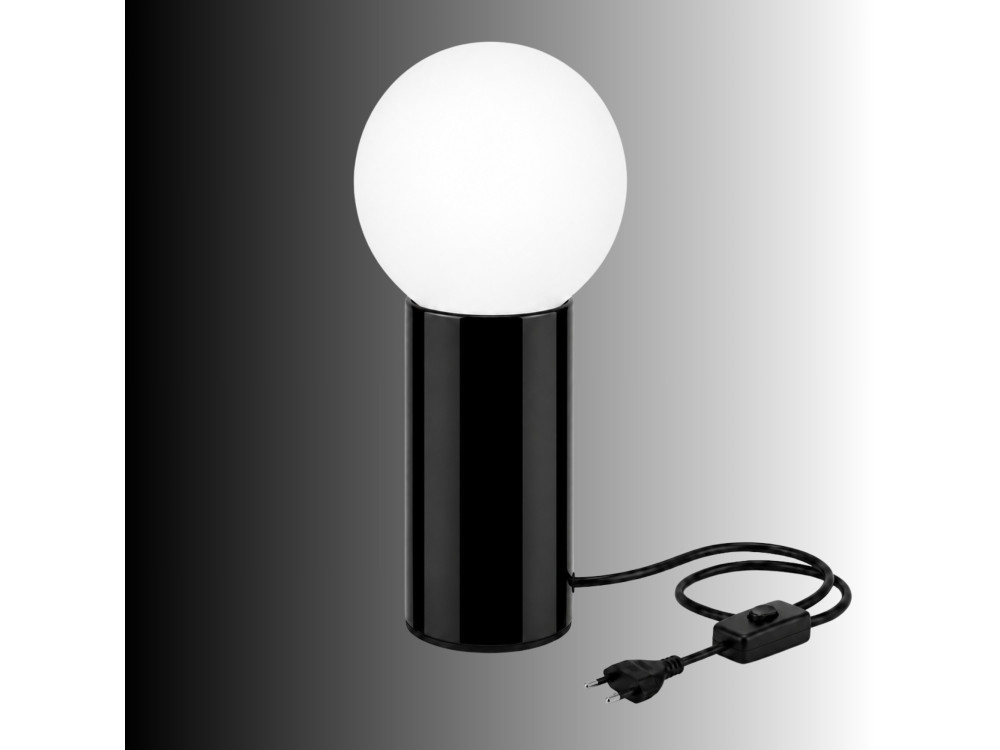 Metalowa lampa stołowa „Polo” – 15 x 15 x 35 cm – czarna