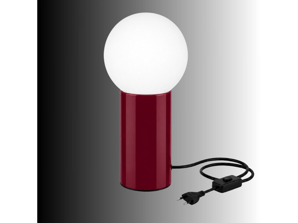 Metalowa lampa stołowa „Polo” – 15 x 15 x 35 cm – czerwona