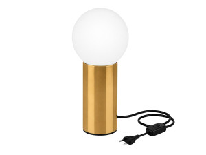 Metalowa lampa stołowa „Polo” – 15 x 15 x 35 cm – żółta