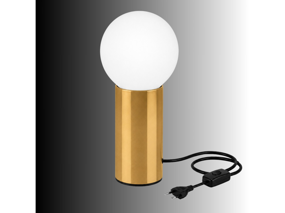 Metalowa lampa stołowa „Polo” – 15 x 15 x 35 cm – żółta